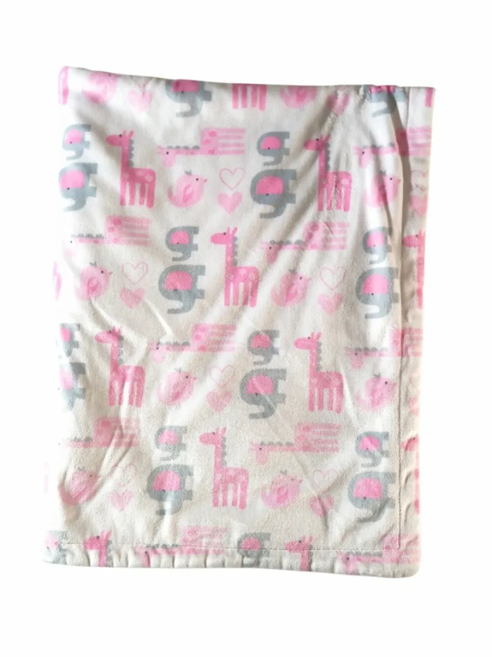 Luvable Friends Elephant Giraffe Bird Heart Sherpa Security Blanket 30
